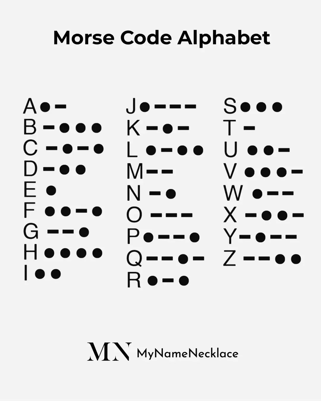 Morse Code Necklace