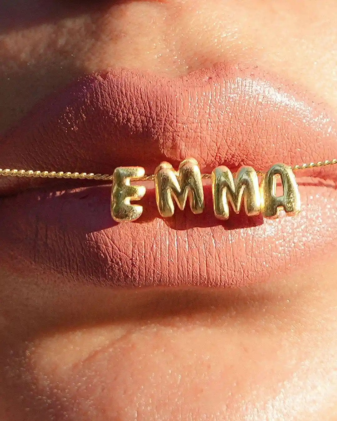 Bubble name necklace